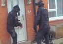 Police raided a property in Rhos on Monday.