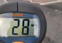 Police caught motorists speeding outside a school in Flintshire this morning