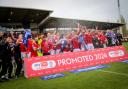 Wrexham celebrate winning promotion from League Two