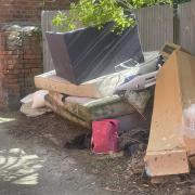 Fly Tipping in the alley between Ryeland Street and Bridge Street