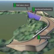 Plans for an access track to repair Newbridge Road