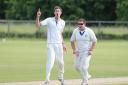 Picture by MIchael Sedgwick - Pinpoint Images15/06/13  Contact: 07900 363072Michael Wootton (L) of Hawarden Park CC celebrates bowling out Ali Khalid to win the match against Brymbo CC during the North Wales Cricket League - ECB Premier Division match at 