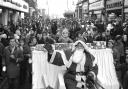 Father Christmas parade, Wrexham, in 1969.