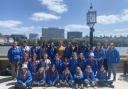 Sarah Atherton and the Acton and Marford Guides on the Terrace of the Houses of Parliament