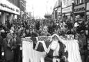 Father Christmas parade, Wrexham, in 1969.