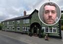 The Crown & Liver pub in Ewloe (Google) and, inset, Gareth Lambert (North Wales Police)