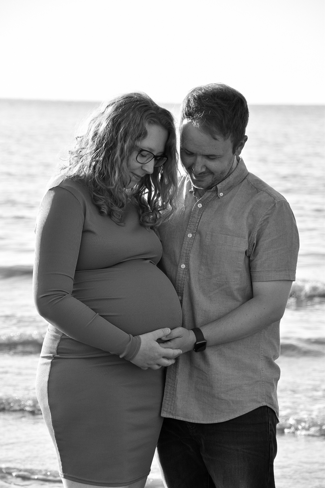 Maternity photoshoot for Emily and Michael Hannah, at Talacre beach.