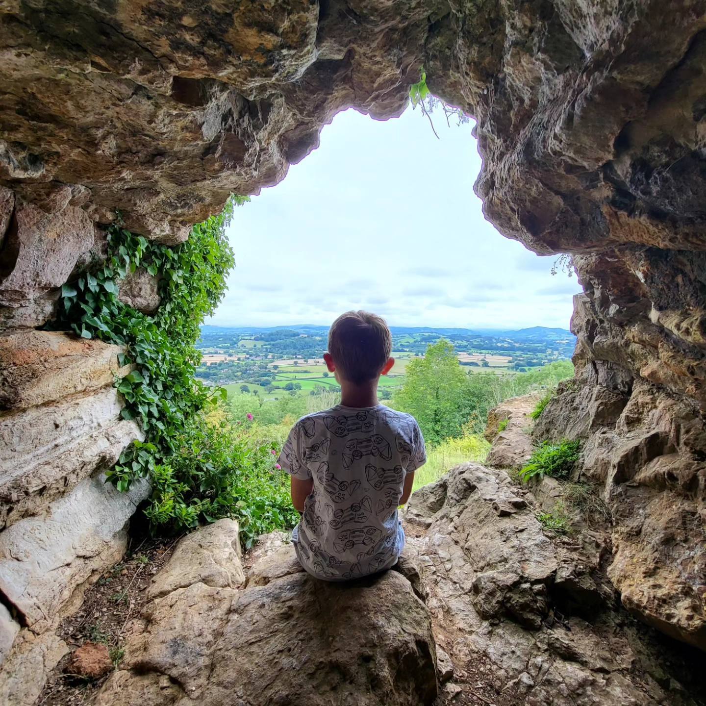 Taking in the view at Llanymynech. Picture: Sian Roberts