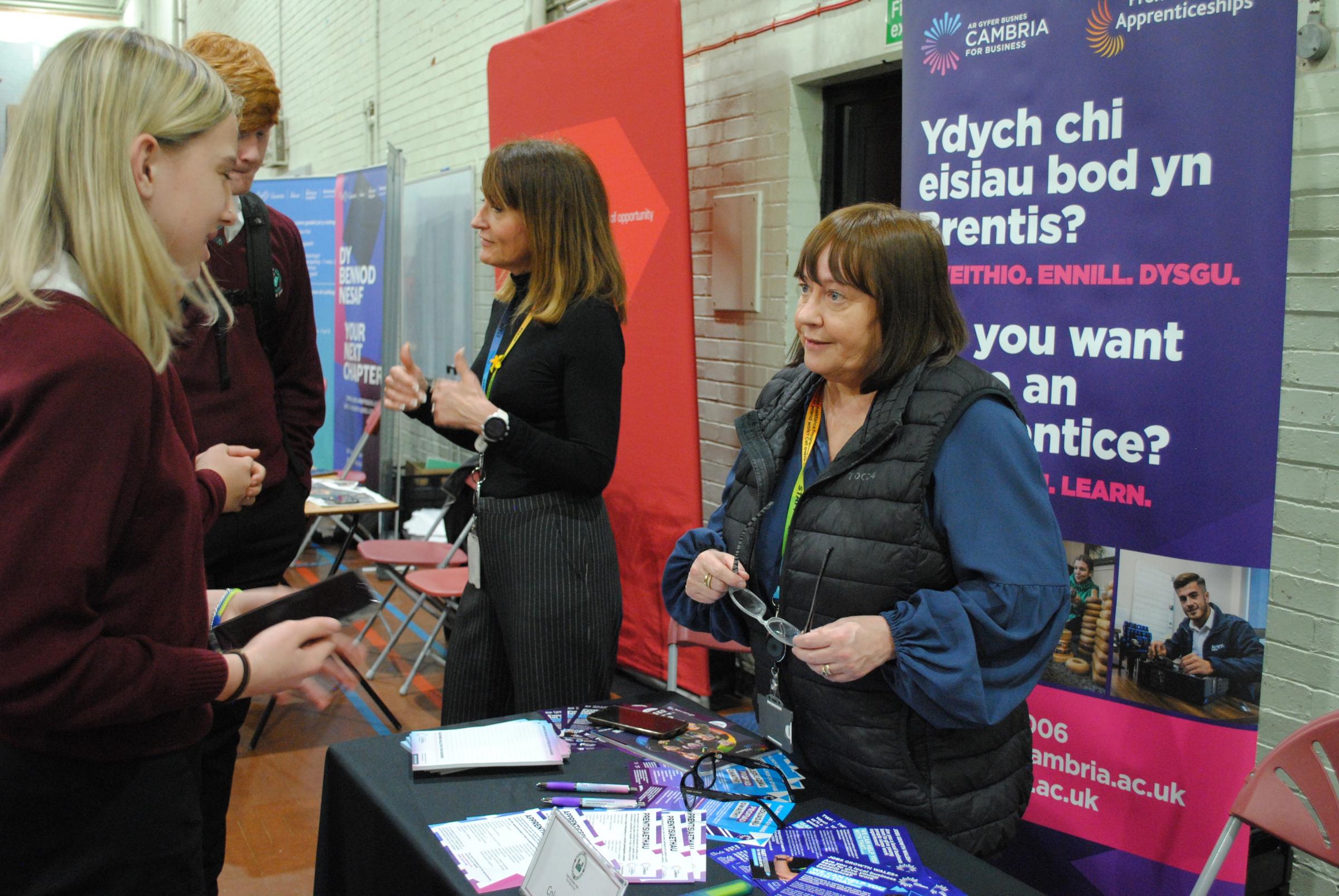 The Careers and Apprenticeships Fair held at Flint High School.