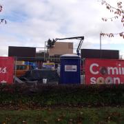 This is how work is progressing at the first Tim Hortons in North Wales