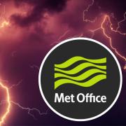 A yellow warning is in place as “slow-moving heavy showers and thunderstorms” are set to hit the region on Friday (Canva/Met Office)