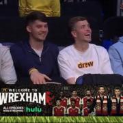 Wrexham stars Ollie Palmer, Jordan Davies, Rory Watson and Paul Mullin at UFC 286.