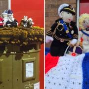 The original post-box topper in Flint (left) was stolen but has now been replaced by the new one (right).