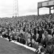 Fans at Wrexham FC v Notts County in 1964.