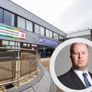 Main image of Deeside Leisure Centre / Inset of Rob Roberts MP.