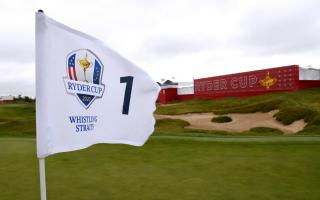 A view of a flag on the first hole during the first preview day of the 43rd Ryder Cup at Whistling Straits, Wisconsin. Credit: PA