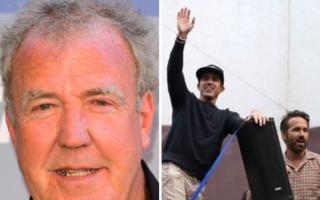 Jeremy Clarkson (left) and Wrexham AFC co-chairman Rob McElhenney and Ryan Reynolds.