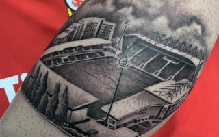 Wrexham AFC stadium tattoo design by Dave