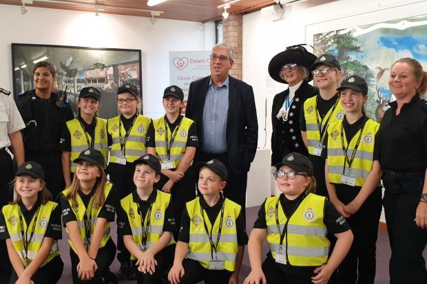 North Wales Police's Mini Police with officers