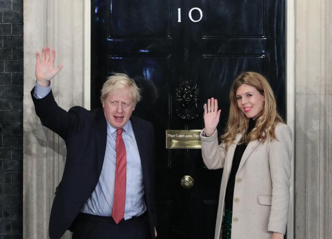 PA REVIEW OF THE YEAR 2019 ..File photo dated 13/12/19 of Prime Minister Boris Johnson and his girlfriend Carrie Symonds arriving in Downing Street after the Conservative Party was returned to power in the General Election. PA Photo. Issue date: Sunday