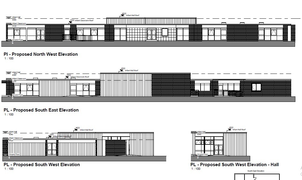 Plans have been submitted to refurbish the existing Borras Park Community Primary School and to create a new Welsh medium school. Source: Planning document