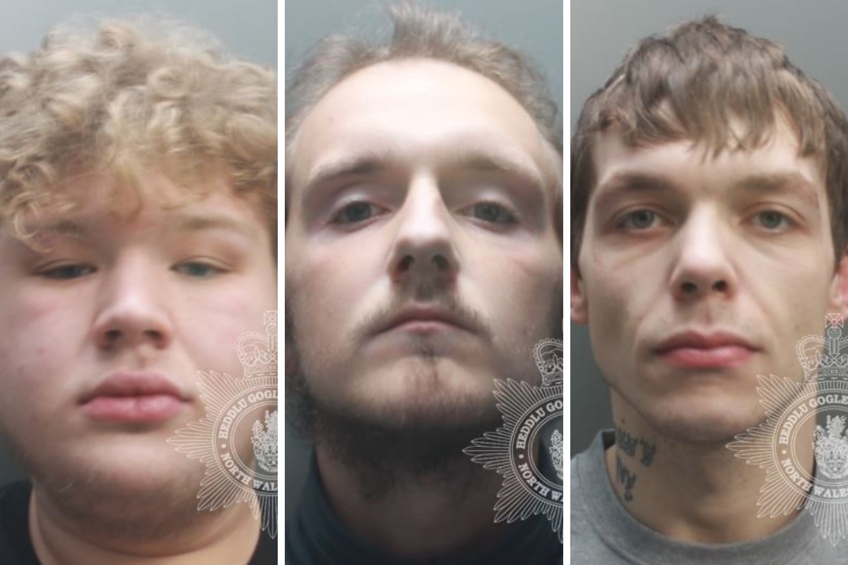 Connor Birchall Roberts, Ewan Mackenzie and Joshua Roberts. Images: North Wales Police