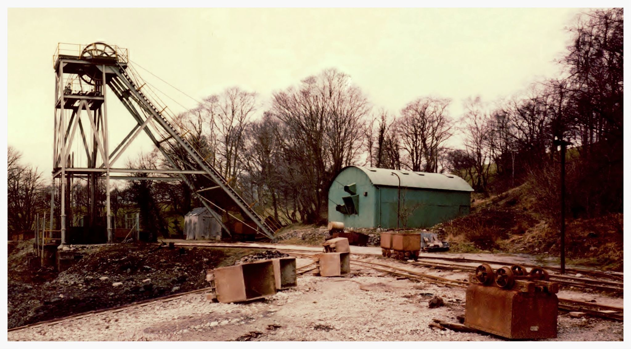 Olwyn Goch lead and limestone mine at Rhydymwyn, 1982. Photo courtesy of Rob Richardson
