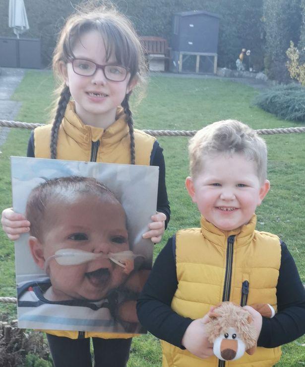 The Leader: Evie and Sonny who are raising money in memory of their brother baby Leo.
