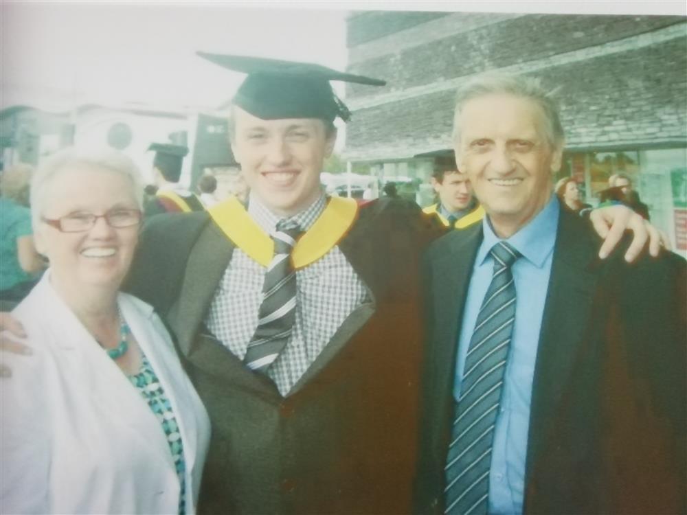 Chris Hatton with dad Robert and mum Linda