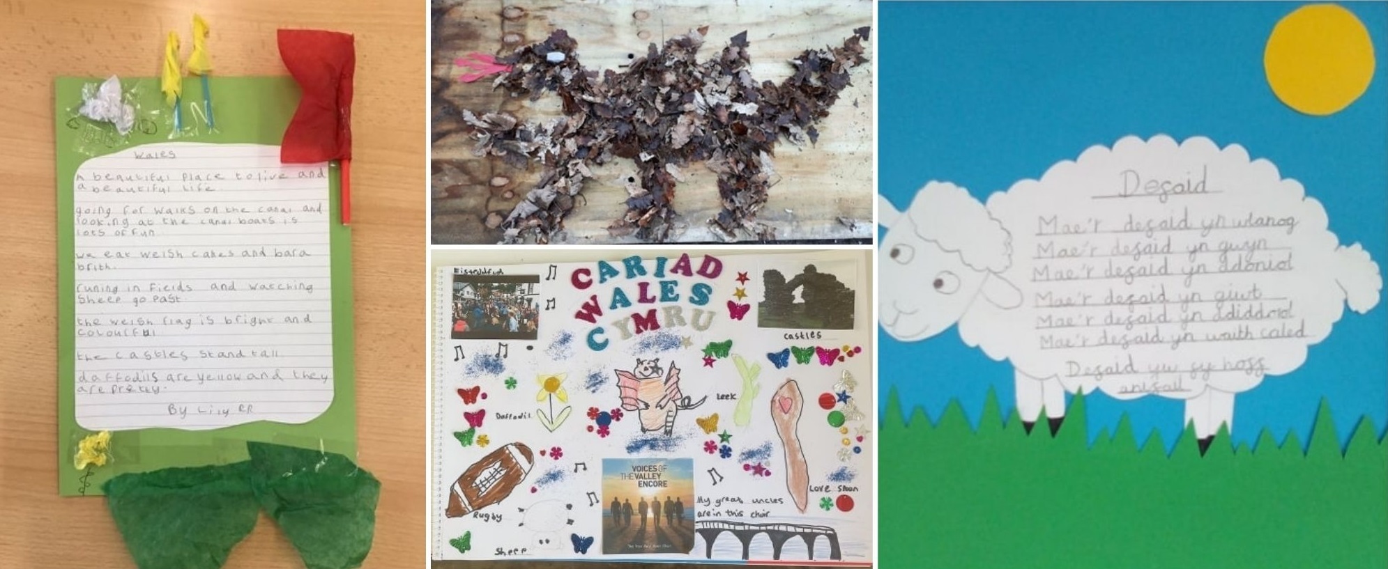 Some of the creative entries in the Dee Valley Federations virtual Eisteddfod.