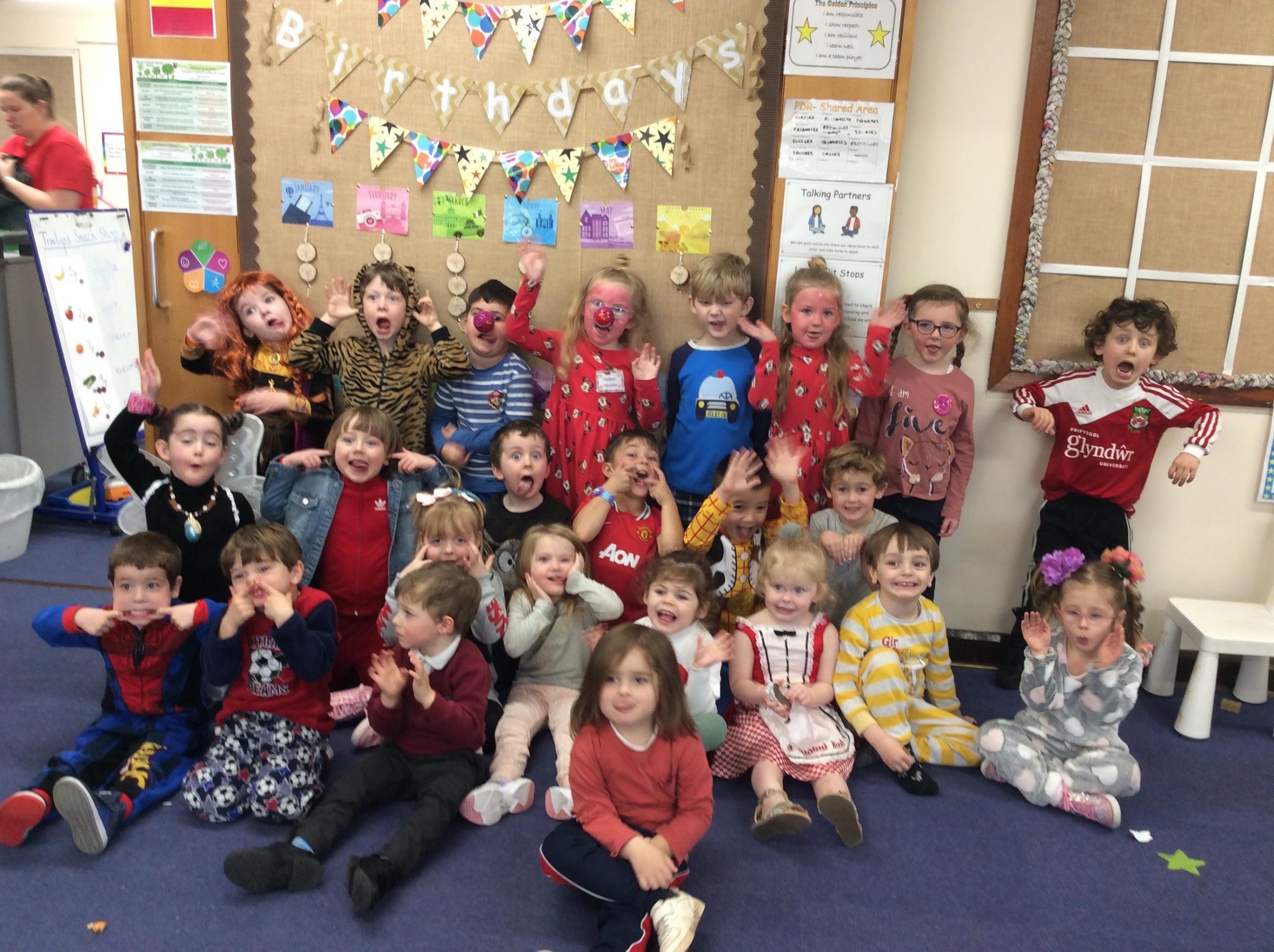 Wats Dyke CP School pupils embrace the funny for Comic Relief.