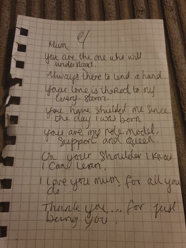 After Lizzy died, her mum found a poem shed written for her 