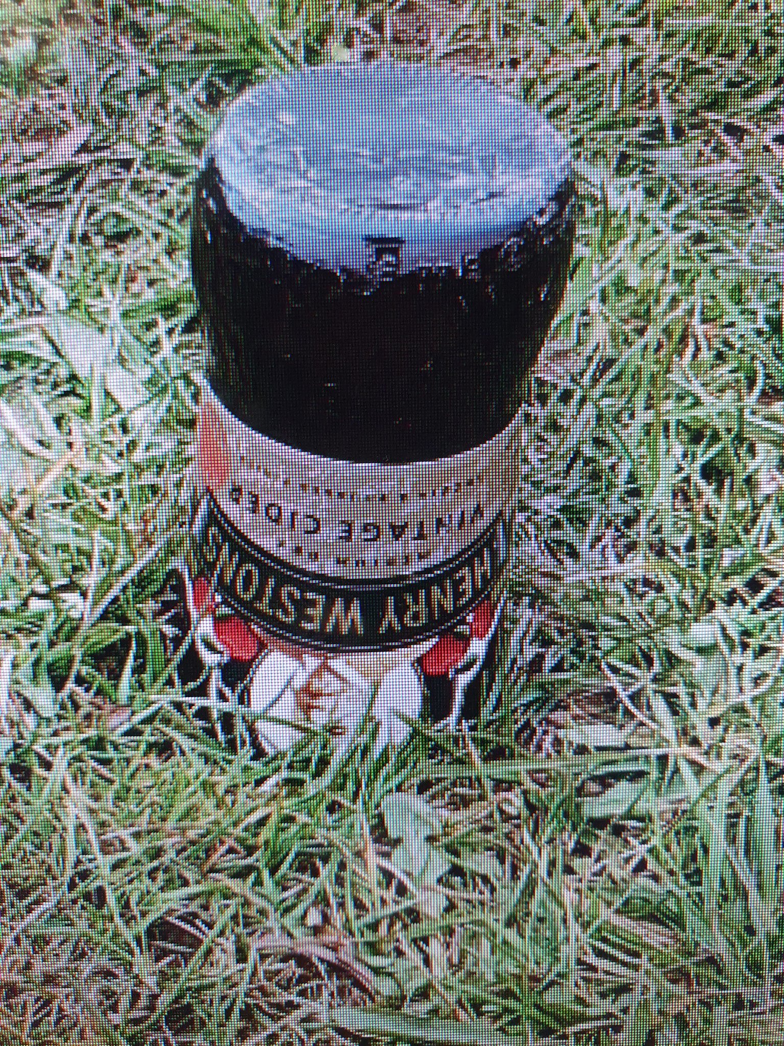 One of the glass bottles.
