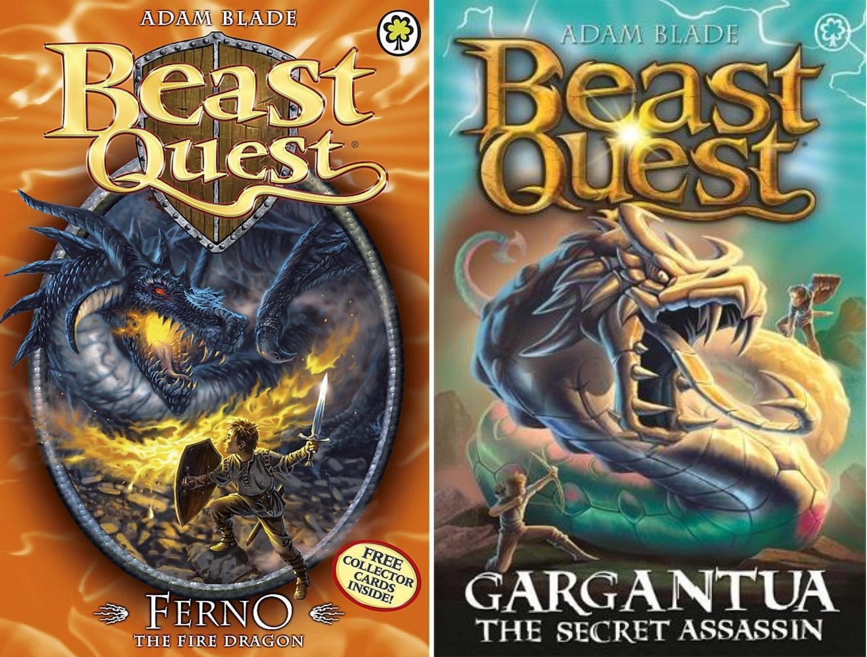 Two of the exciting Beast Quest collection of adventure books.