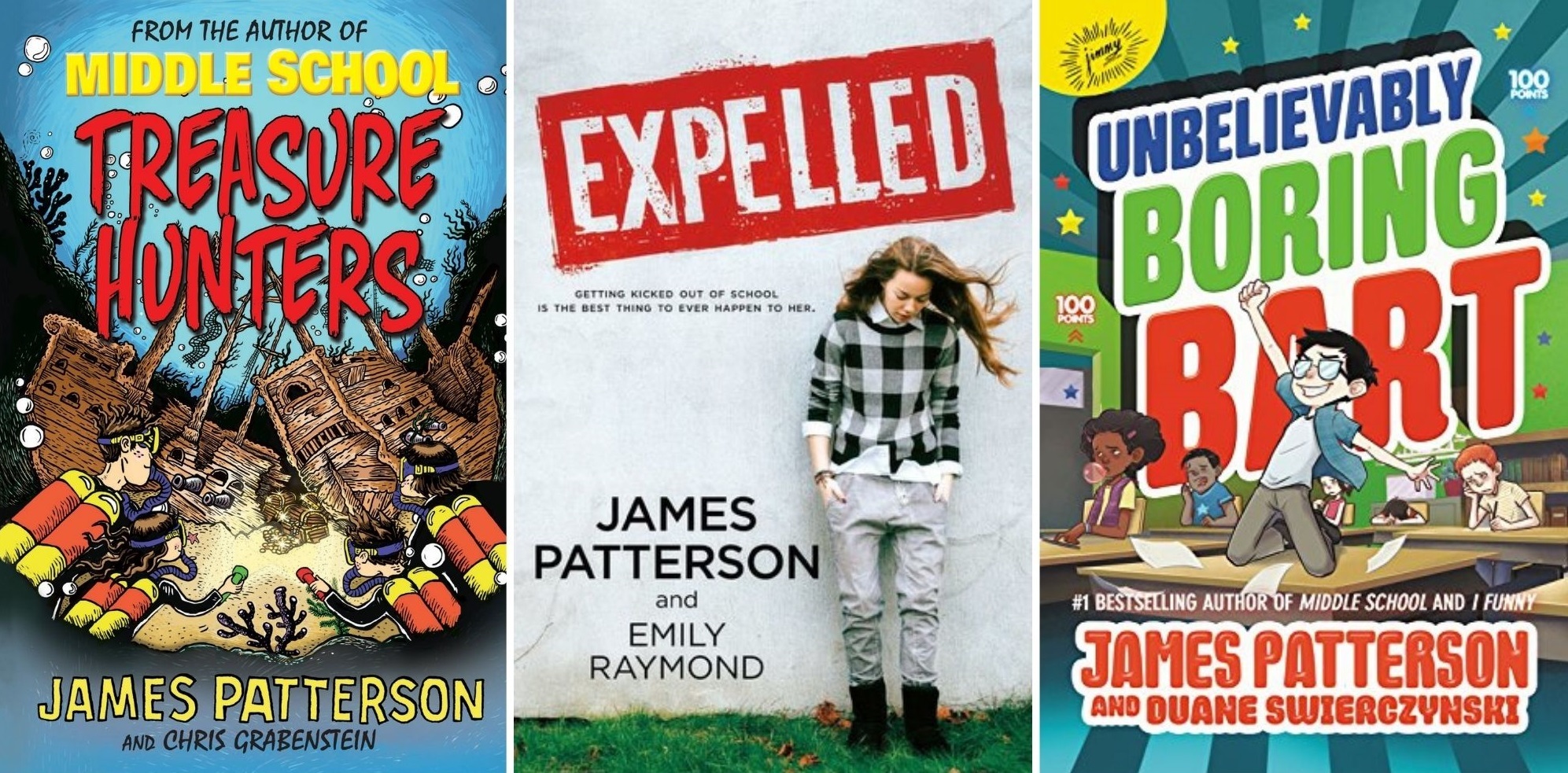James Patterson titles aimed at younger readers.
