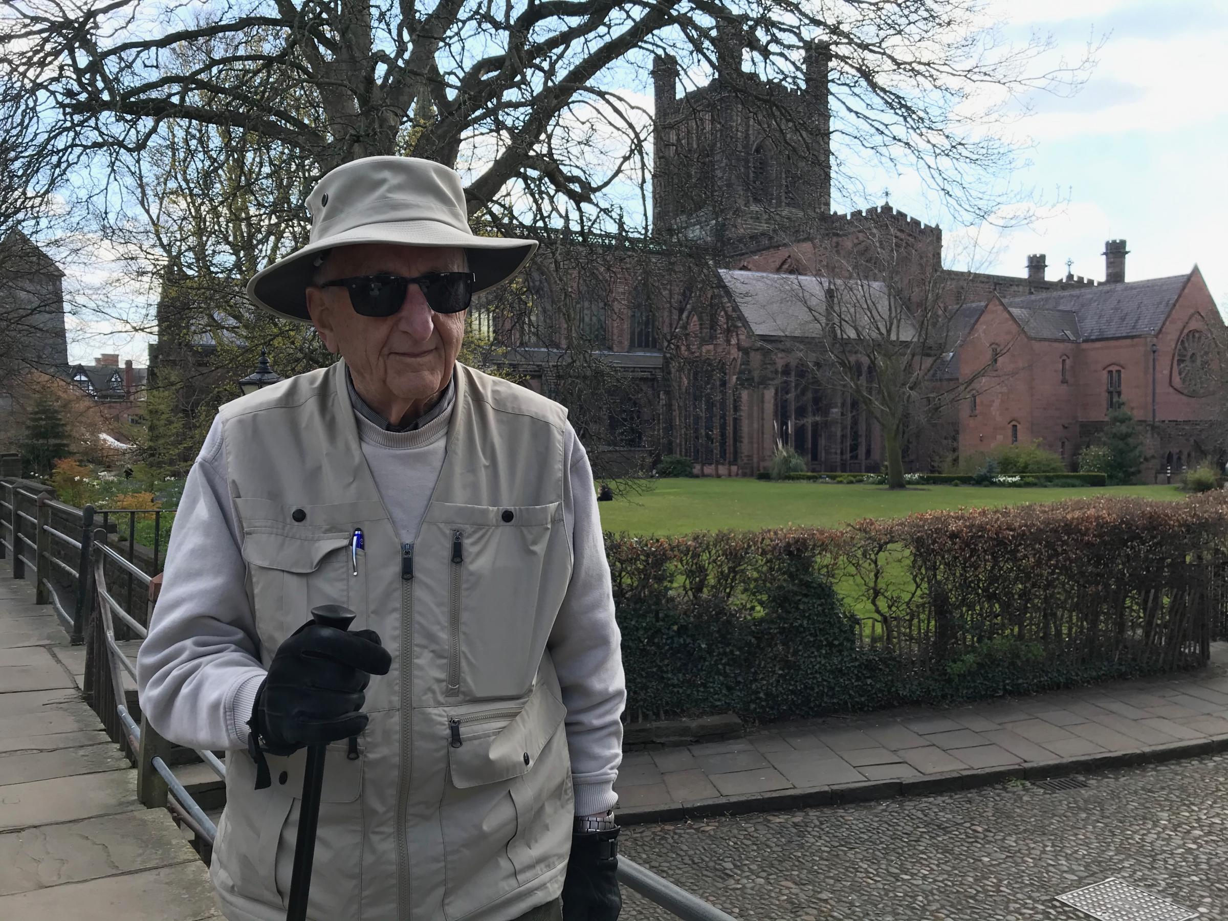 The Reverend Canon John Stanley is aiming to complete 90 laps of Chesters City Walls by his 90th birthday.