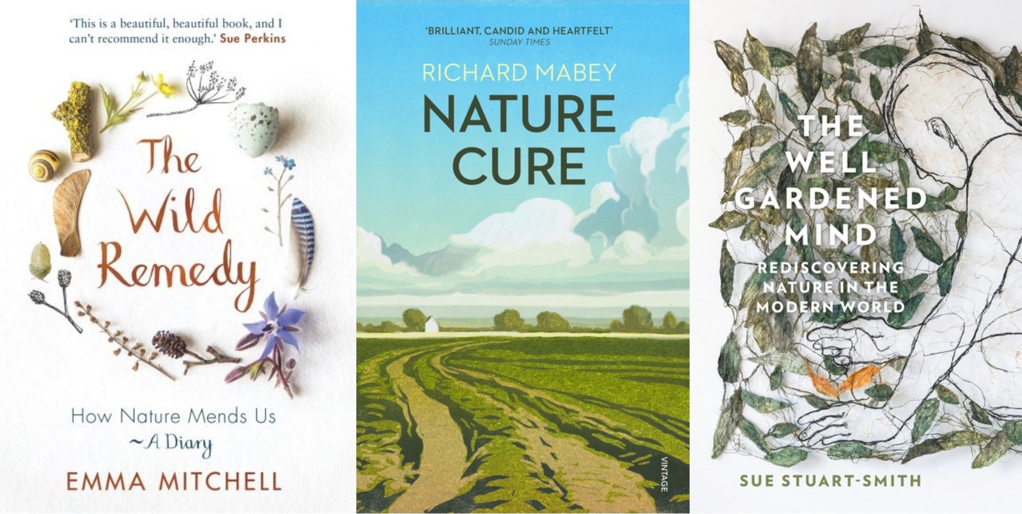 Titles about wellbeing and nature.