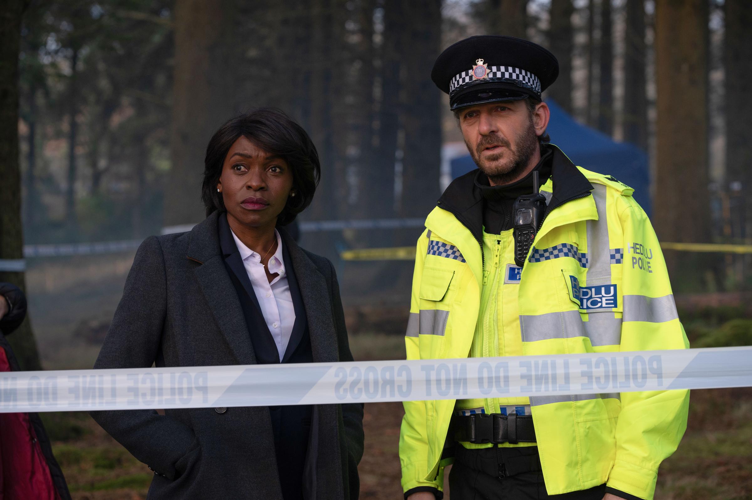 Undated BBC Handout Photo from The Pact. Pictured: Rakie Ayola as D.S. Holland, Jason Hughes as Max. See PA Feature SHOWBIZ TV The Pact. Picture credit: PA Photo/BBC/Little Door (The Pact)/Warren Orchard. 