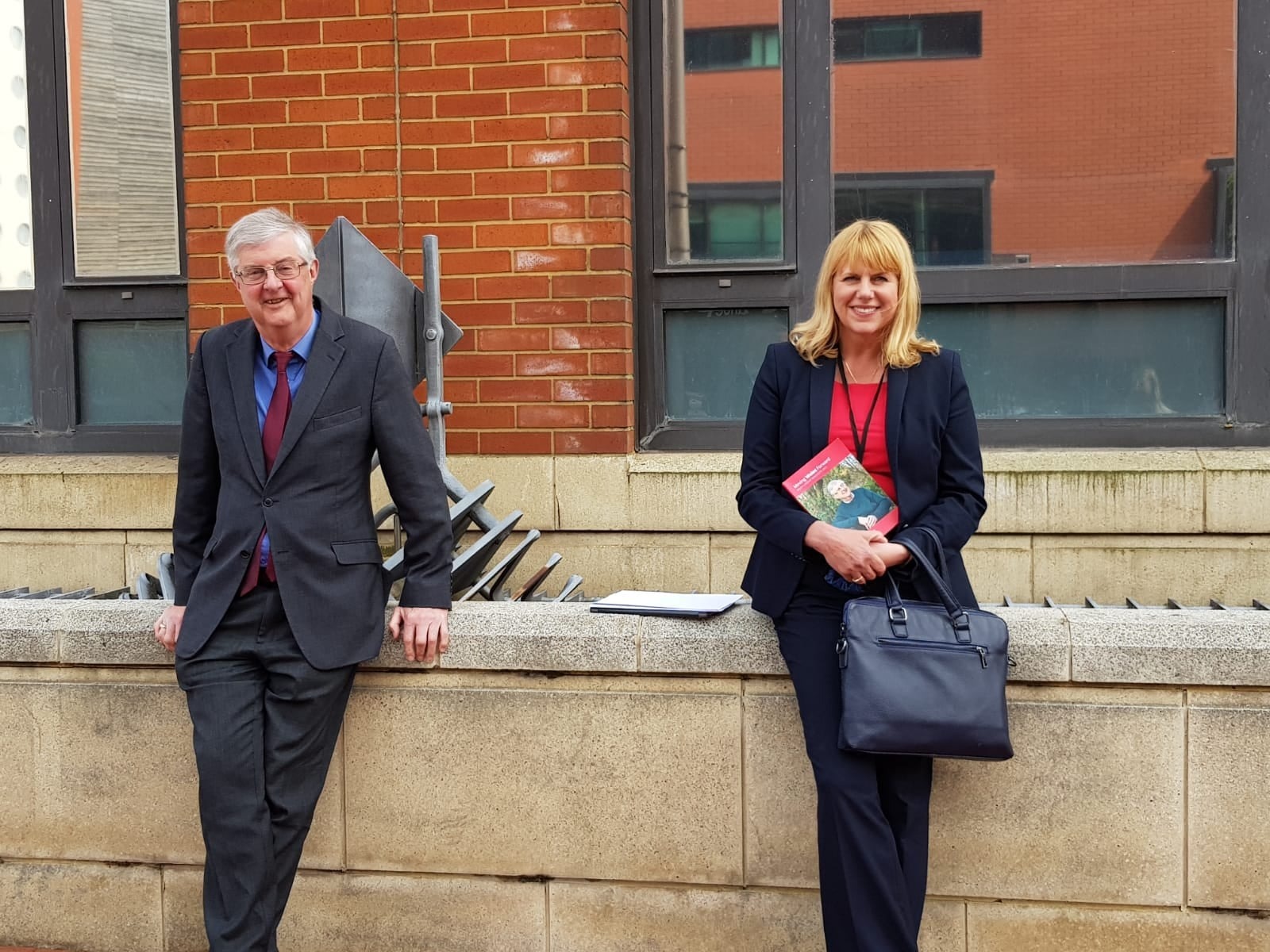 Cllr Carolyn Thomas, who was elected as an MS earlier this month, pictured alongside First Minister Mark Drakeford. Source: Carolyn Thomas