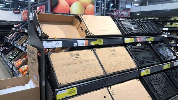 Brits warned of 'inevitable' food shortage 'crisis' in UK supermarkets. (PA)