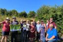 The Plas Pentwyn Community Gardening Group along with Cllr Krista Childs, Cllr Anthony Wedlake and MS Carolyn Thomas.