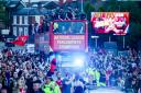Wrexham was packed out for the bus parade celebrations.