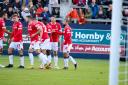Action from Wrexham's 1-1 draw at Barrow. Picture: Wrexham AFC