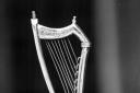 The silver harp at Mostyn Hall.