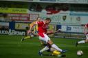 Sam Dalby in action at Mansfield. Picture: Gemma Thomas / Wrexham AFC