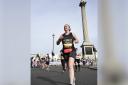 Nia completing the Royal Parks Half Run in London