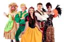 Cast of Snow White and the Seven Dwarfs at the Stiwt theatre in Rhos.