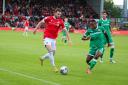 Anthony Forde in action for Wrexham this season
