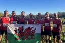The Welsh M35 team, including Wrexham duo Ryan Davis and Luke Northall