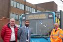 Councillor David A Bithell – Wrexham Council, Adam Marshall - Head of Commercial for Arriva North West and Wales, Paul Smith – Operations Manager for Arriva Wrexham